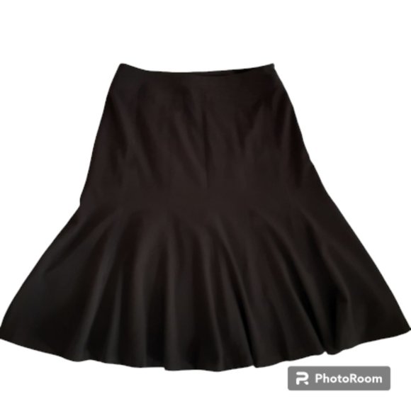 DALIA Dark Brown Flare Skirt - Size 8 - Picture 2 of 5